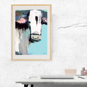 Plakat abstrakt ko - blå