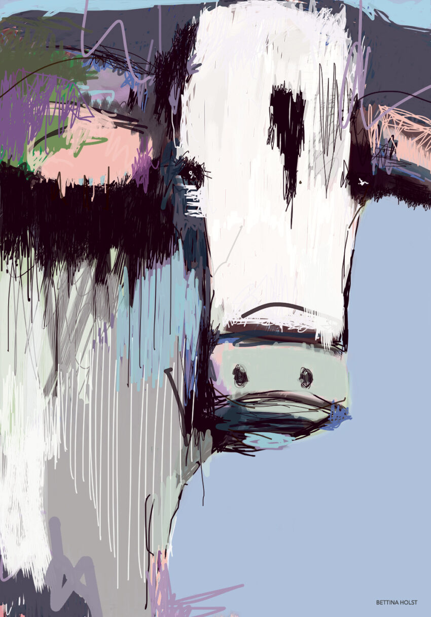Plakat abstrakt ko – lavendel