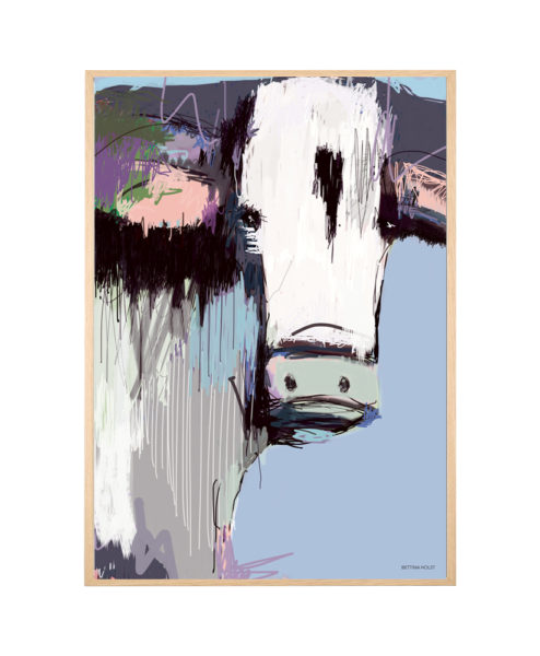 Plakat abstrakt ko – blålilla