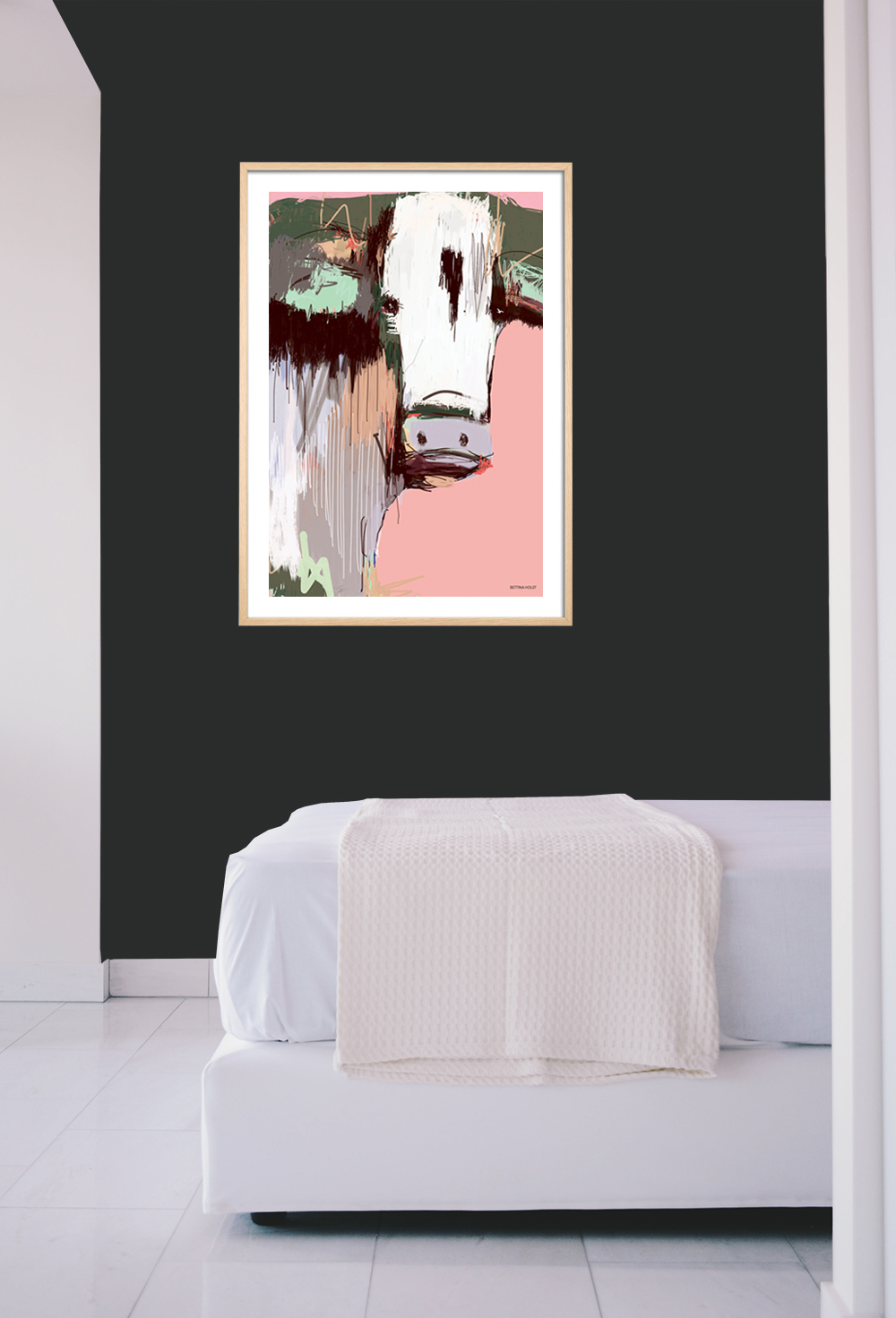 Plakat abstrakt ko - lyserød