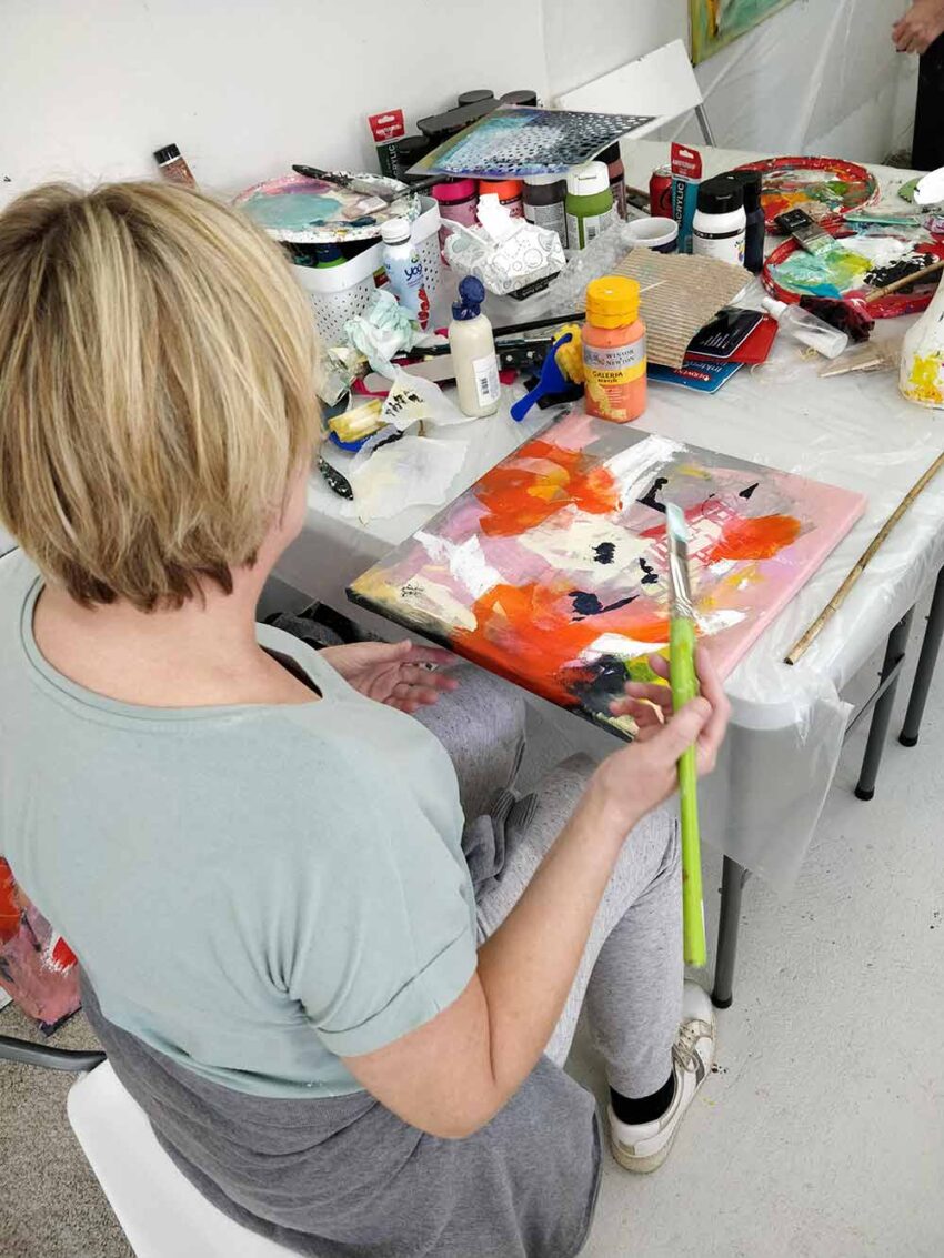 Mixed media kursus til dig, der maler abstrakt og vil max. inspireres